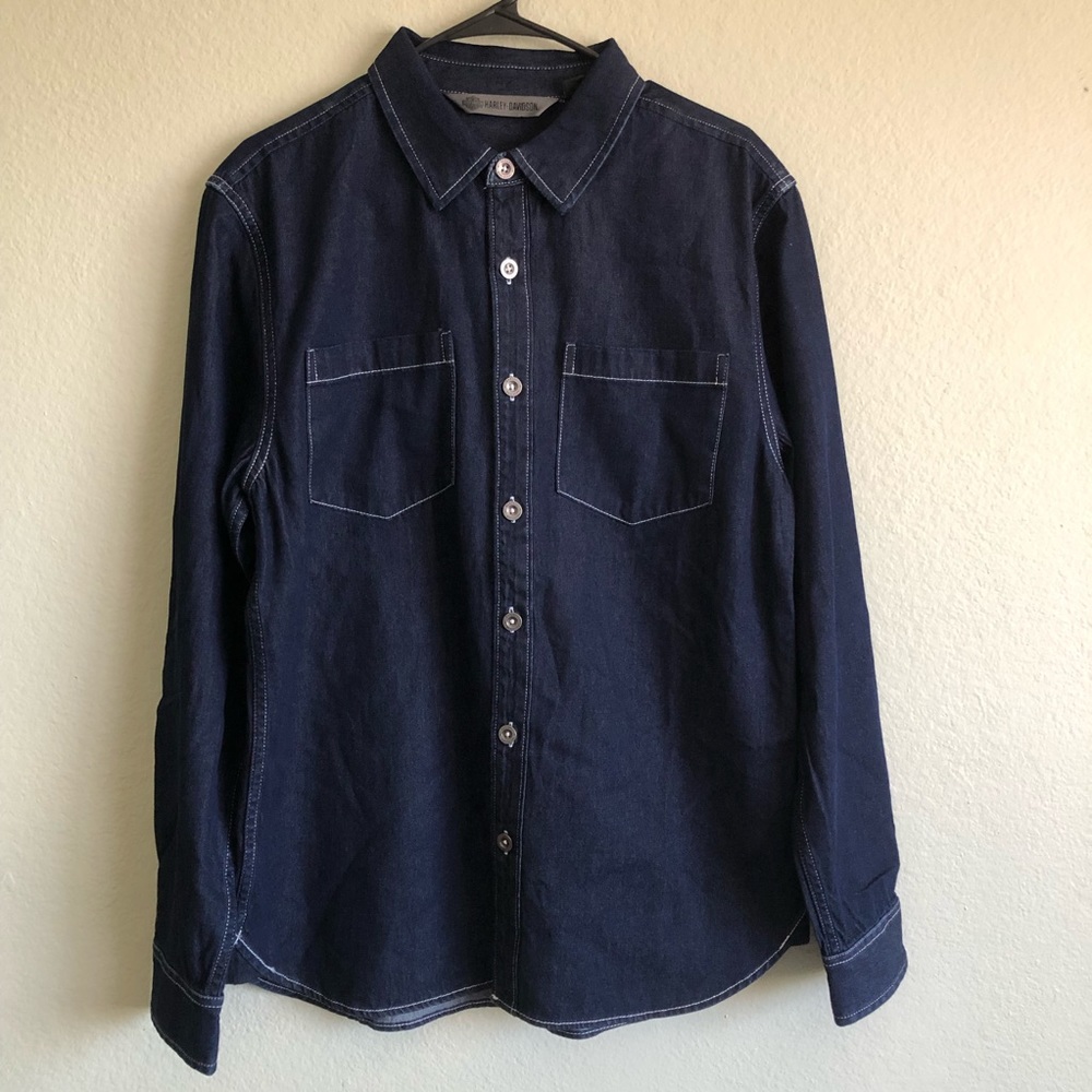 Harley Davidson Garage Denim Dark Wash Slim Fit